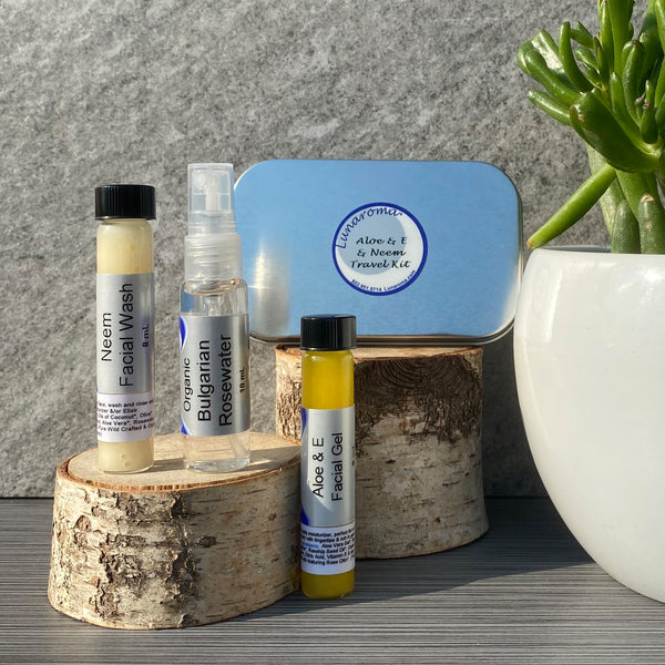 aloe vera plant kit Aloe & E and Neem Travel Kit – Lunaroma Aromatic Apothecary